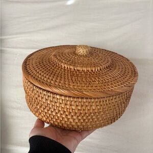 Rattan woven tortilla basket warmer tortadillas 10 inch